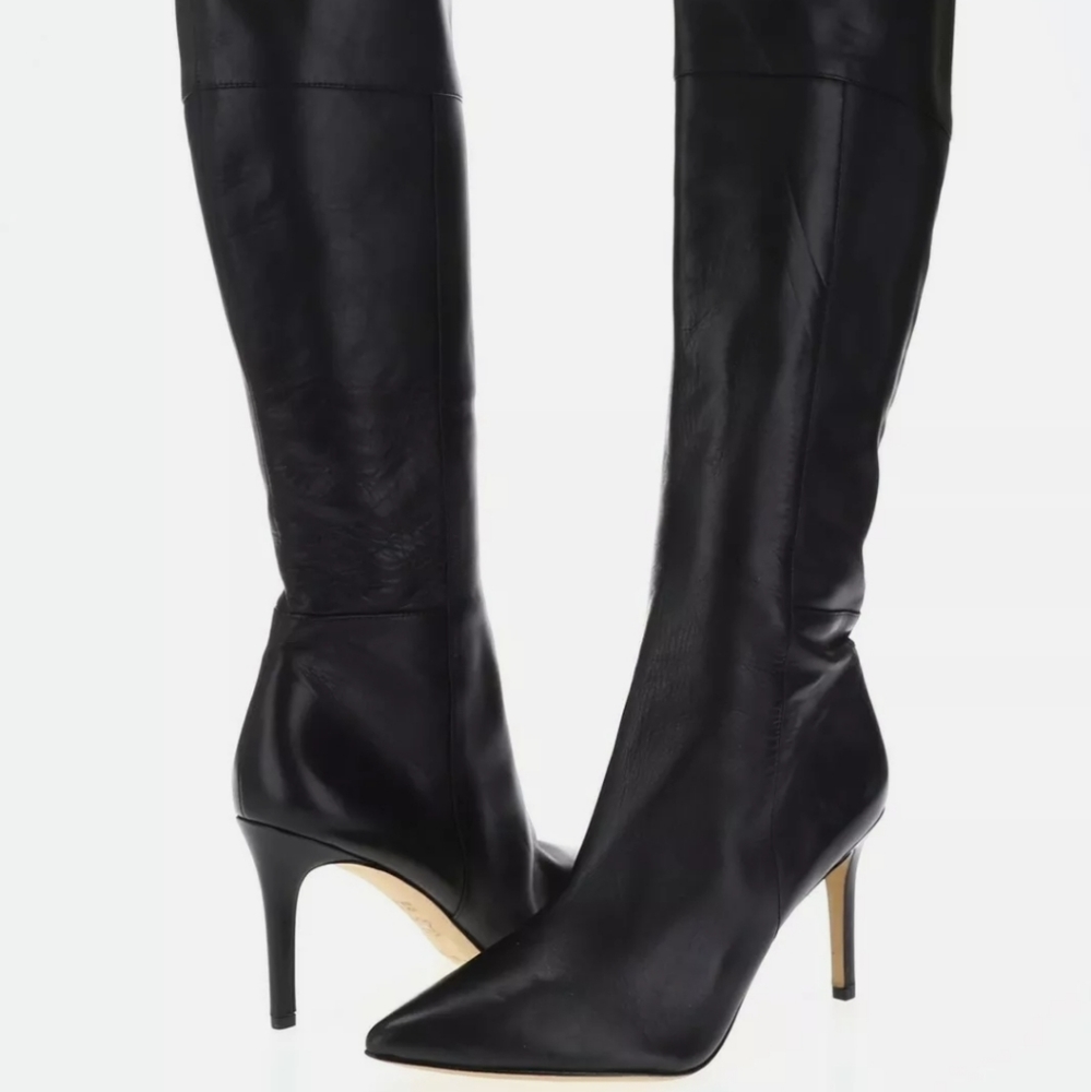 Via Spiga Leather knee high heel boots